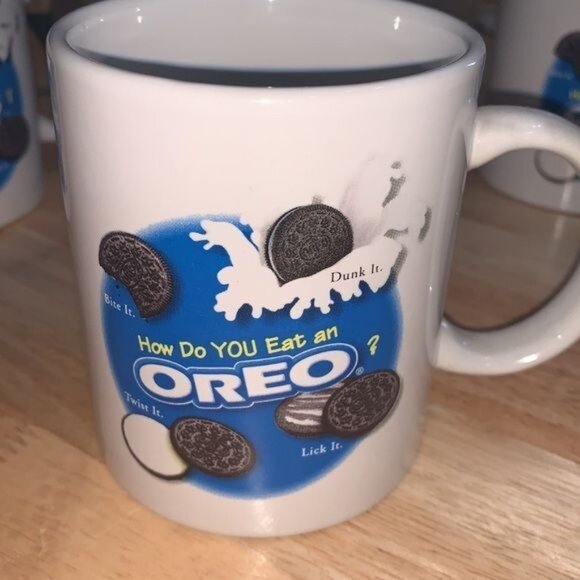 Set Of 4 Oreo Ceramic Mugs 11oz Dishwasher & Microwave Safe - Picture 2 of 6